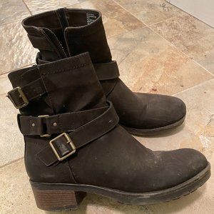 White Mountain Women's Brown Ankle Boot Buckle Strap Detail, Size: 9.5